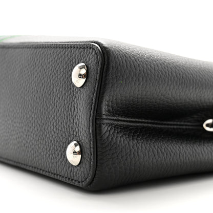 Louis Vuitton LV x YK Taurillon Flower Capucines BB Black 10 of 11