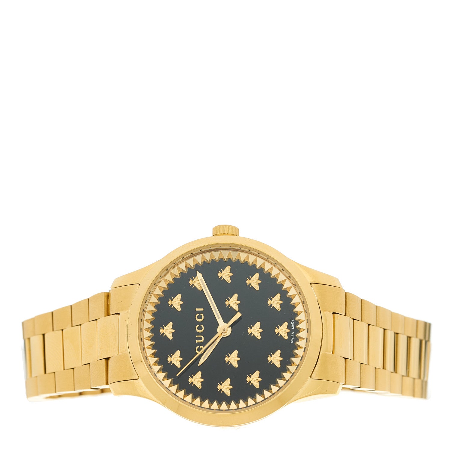 Gucci Stainless Steel 32mm G-Timeless Bee Quartz Watch Black 2 of 5