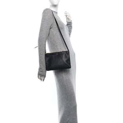 Celine Lambskin Large Trio Crossbody Bag Black 2 of 9