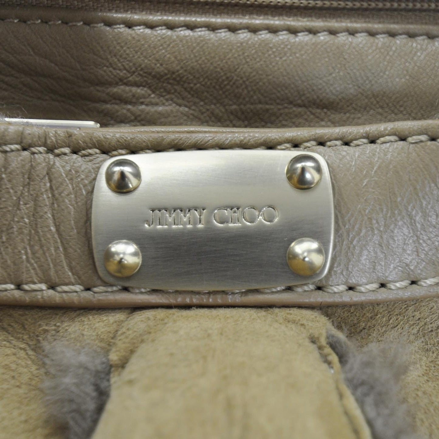 Suede Shearling Sylvia Bag Camel