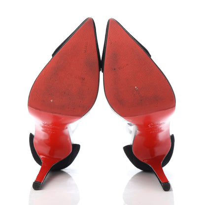 Christian Louboutin Veau Velours PVC Un Bout 120 Pumps 39.5 Black 5 of 7