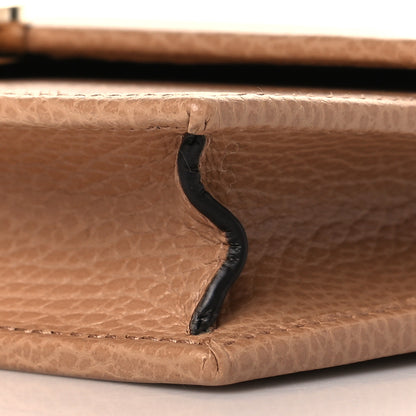 Gucci Dollar Calfskin Interlocking G Chain Wallet Camelia 9 of 10