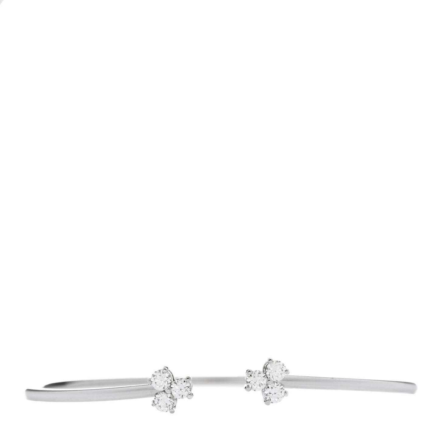 18K White Gold Diamond Aria Wire Bracelet