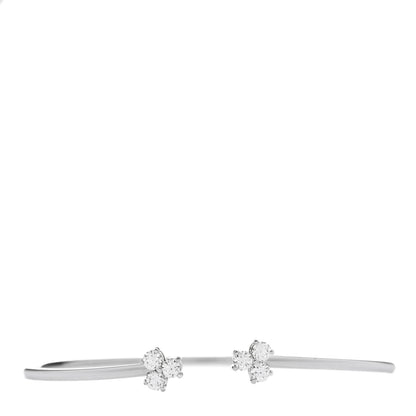 Tiffany 18K White Gold Diamond Aria Wire Bracelet 1 of 3