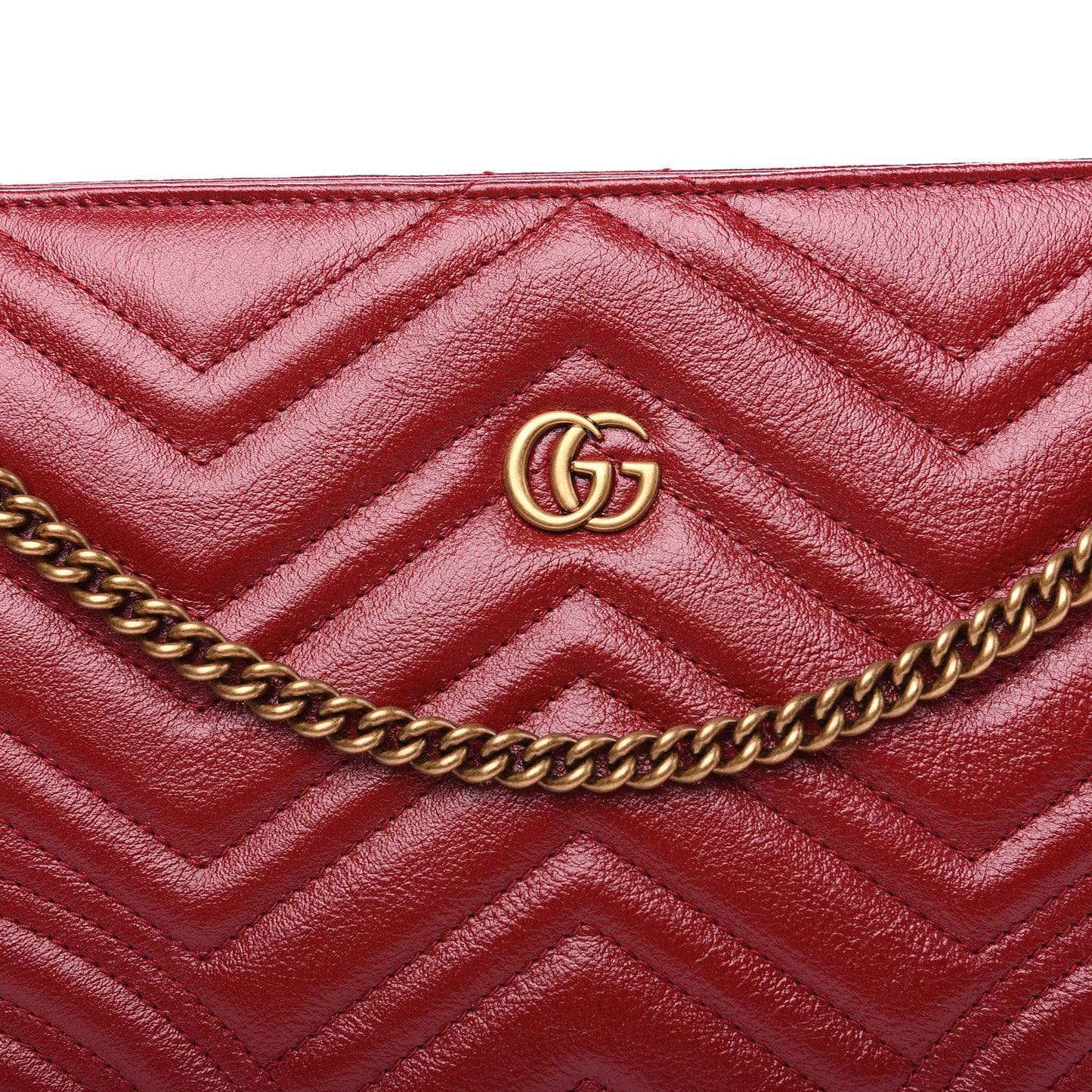 Azalea Calfskin Matelasse Heart Medium GG Marmont Slim Shoulder Bag Romantic Cerise