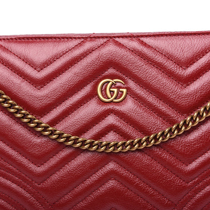 Gucci Azalea Calfskin Matelasse Heart Medium GG Marmont Slim Shoulder Bag Romantic Cerise 9 of 9