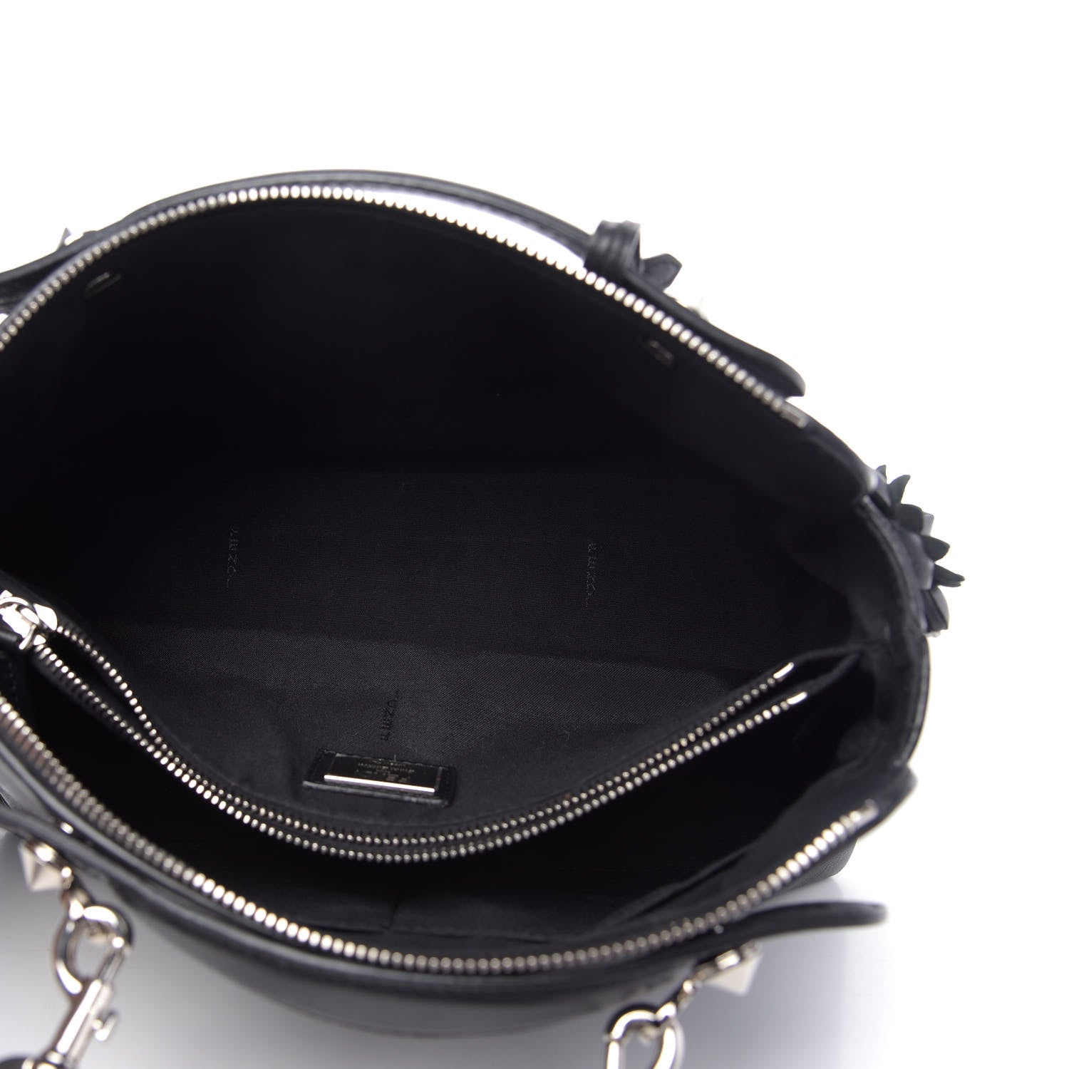 Fendi Vitello Dolce Flowerland Croc Tail Medium By The Way Boston Bag Black 5 of 9