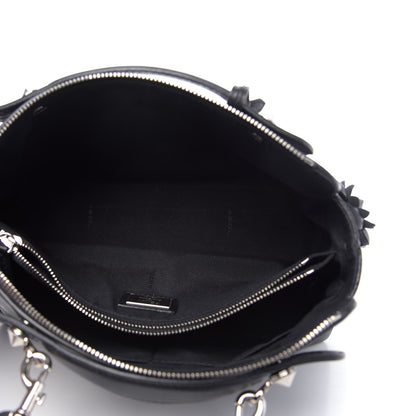Fendi Vitello Dolce Flowerland Croc Tail Medium By The Way Boston Bag Black 5 of 9