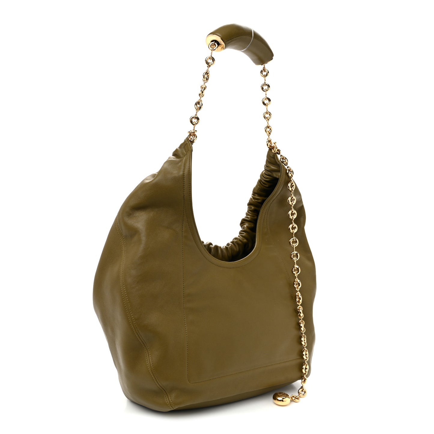 Nappa Medium Squeeze Bag Olive