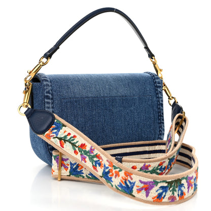 Valentino Garavani Denim Vlogo Alltime Shoulder Bag Blue 3 of 9