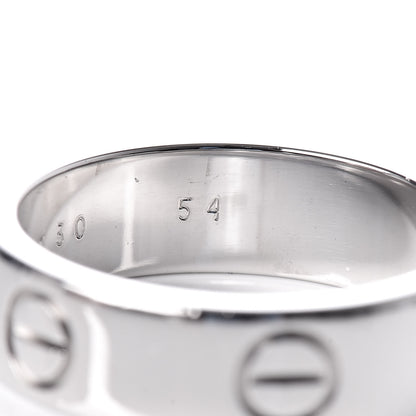 Cartier 18K White Gold 5.5mm LOVE Ring 54 6.75 6 of 7