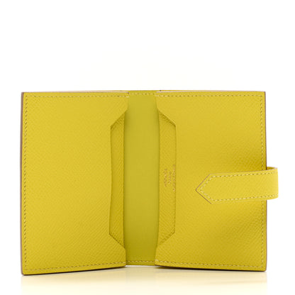 Hermes Epsom Bearn Card Holder Wallet Lime 5 of 7