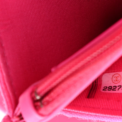 Chanel Jersey Quilted Chanel 19 Wallet On Chain WOC Pink 7 of 11