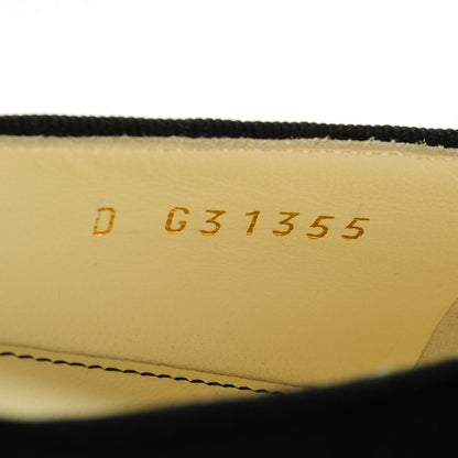 Chanel Satin Pearl Bow Ballerina Cap Toe Flats 40 Black 8 of 9