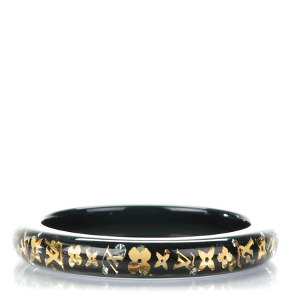 Louis Vuitton Resin Swarovski Small Inclusion Bracelet PM Black 1 of 4