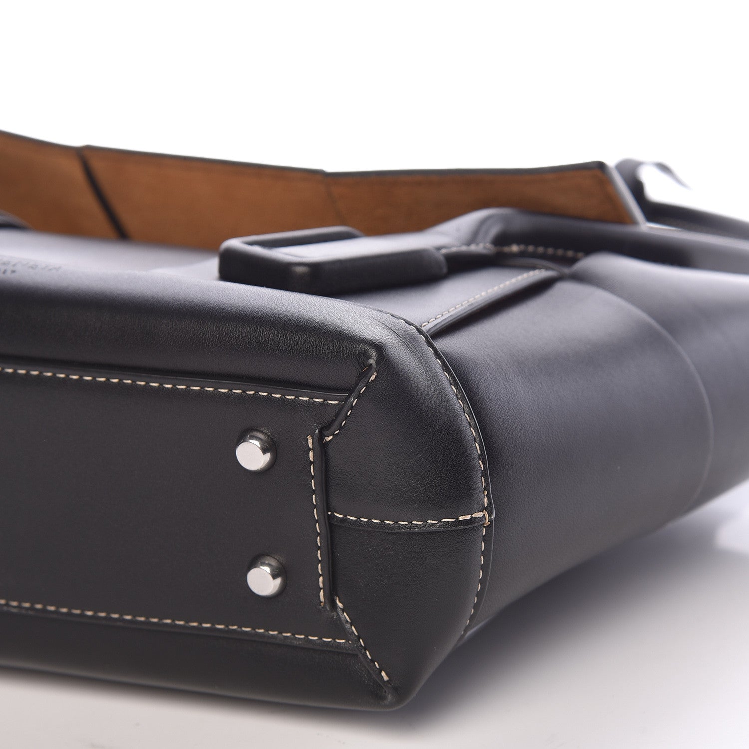 Bottega Veneta French Calfskin Maxi Intrecciato Small Arco Black 9 of 10