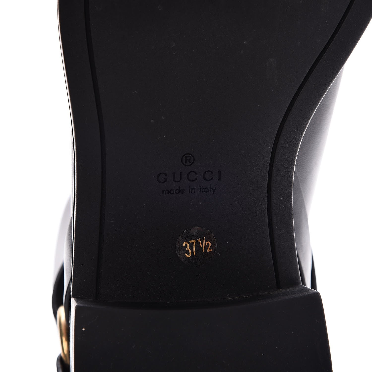 Gucci Calfskin Tess Horsebit Ankle Boots 37.5 Black 6 of 9