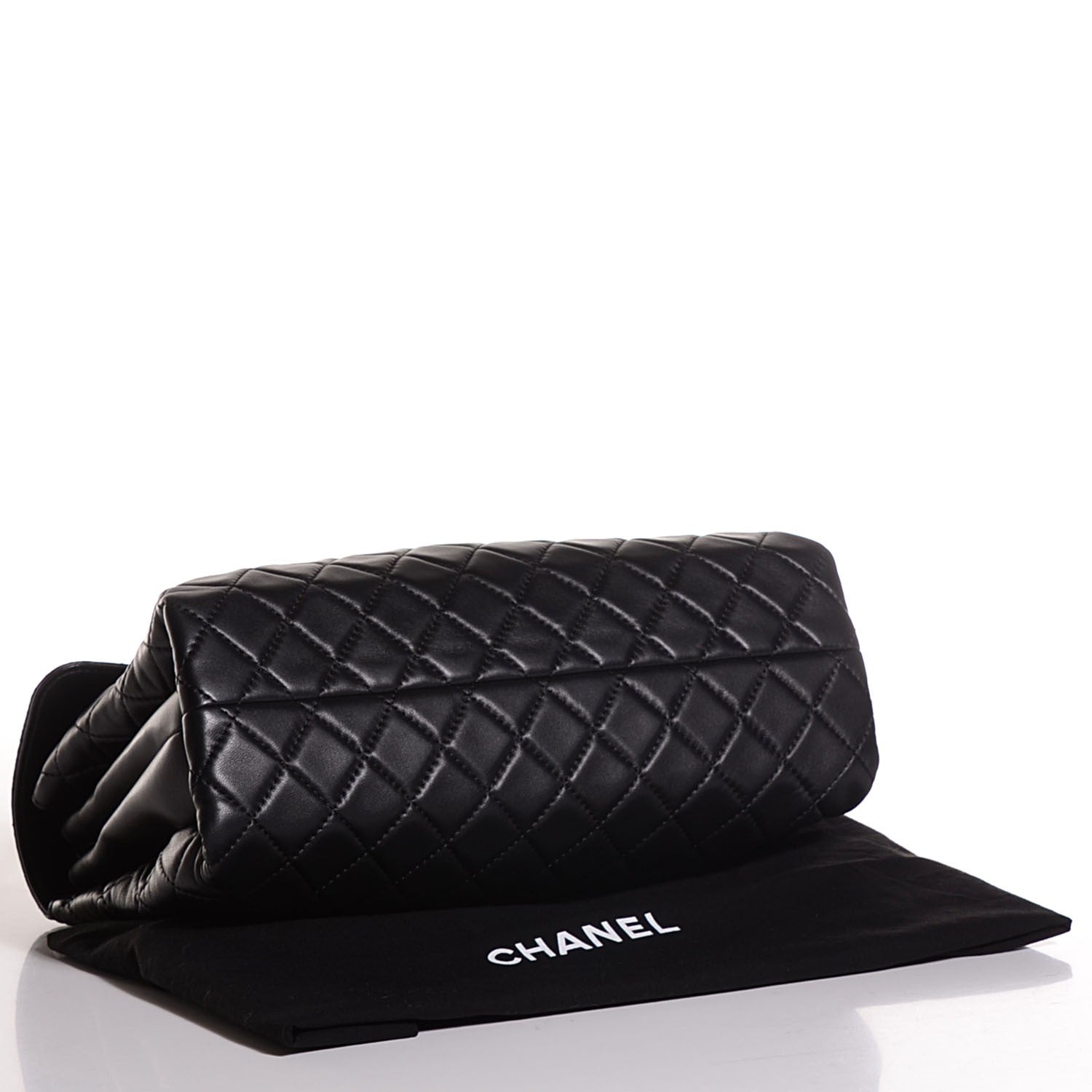 Chanel Lambskin Quilted Jumbo by 4 Flap Black 4 of 8
