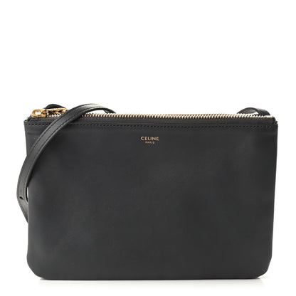 Celine Lambskin Small Trio Crossbody Bag Grey 2 of 15
