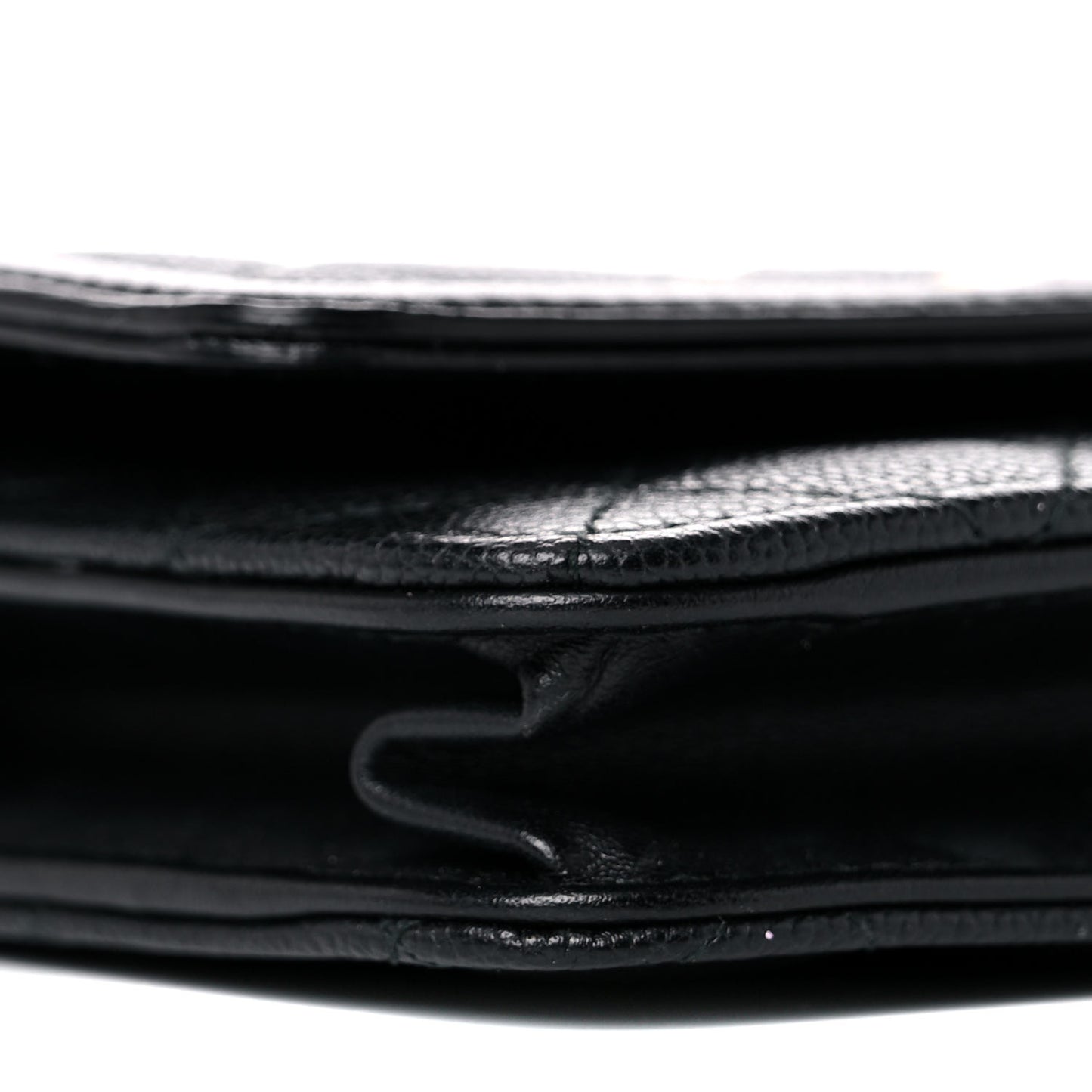 Caviar Quilted CC Filigree Wallet On Chain WOC Black