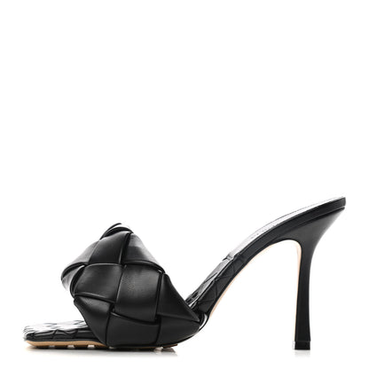 Bottega Veneta Nappa Maxi Intrecciato Lido Mule Sandals 40 Black 1 of 7