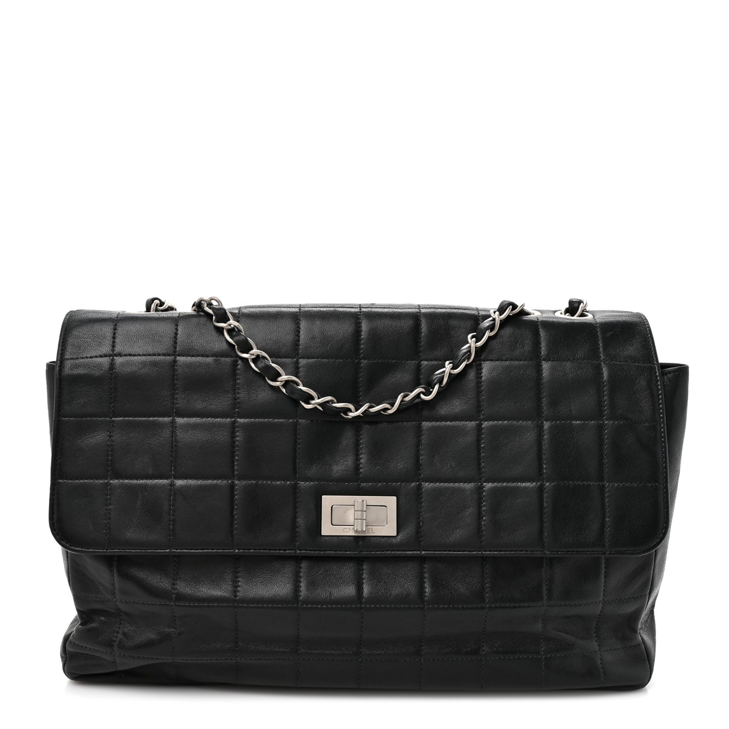 Lambskin Reissue Chocolate Bar Flap Black