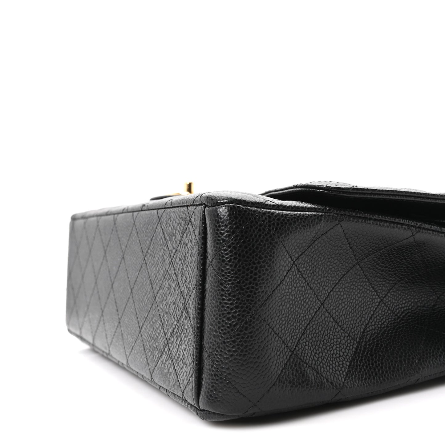 Caviar Quilted Maxi Double Flap Black