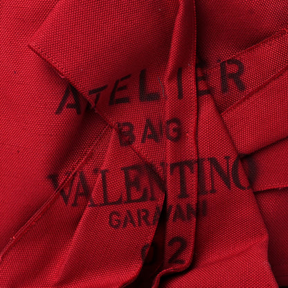 Valentino Garavani Canvas Atelier 02 Bow Edition Small Tote Bag Red 8 of 10