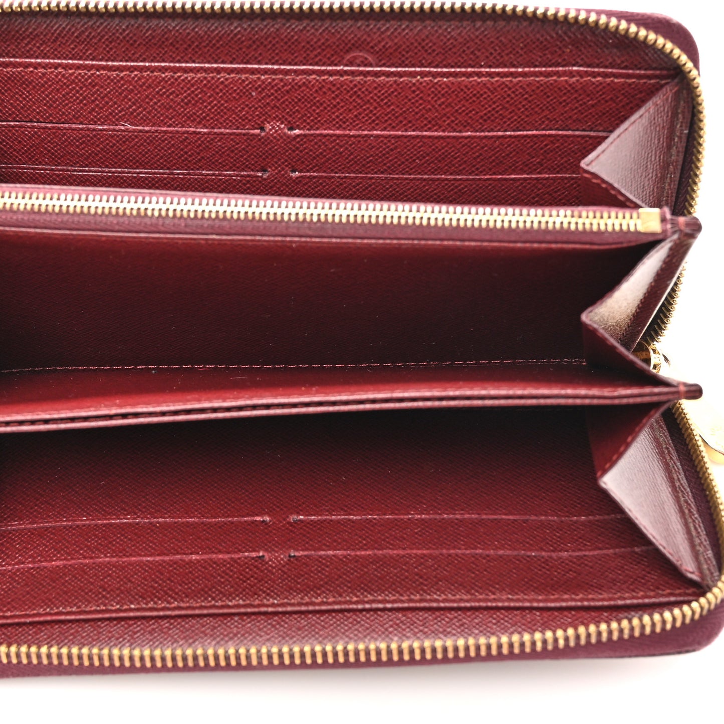 Damier Paillettes Zippy Wallet Red