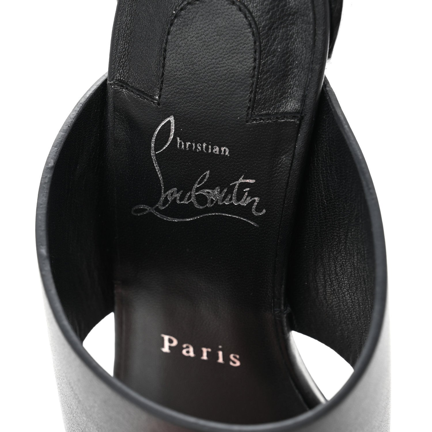 Christian Louboutin Calfskin CL Tongamule 55 Mule  35.5 Black 8 of 10
