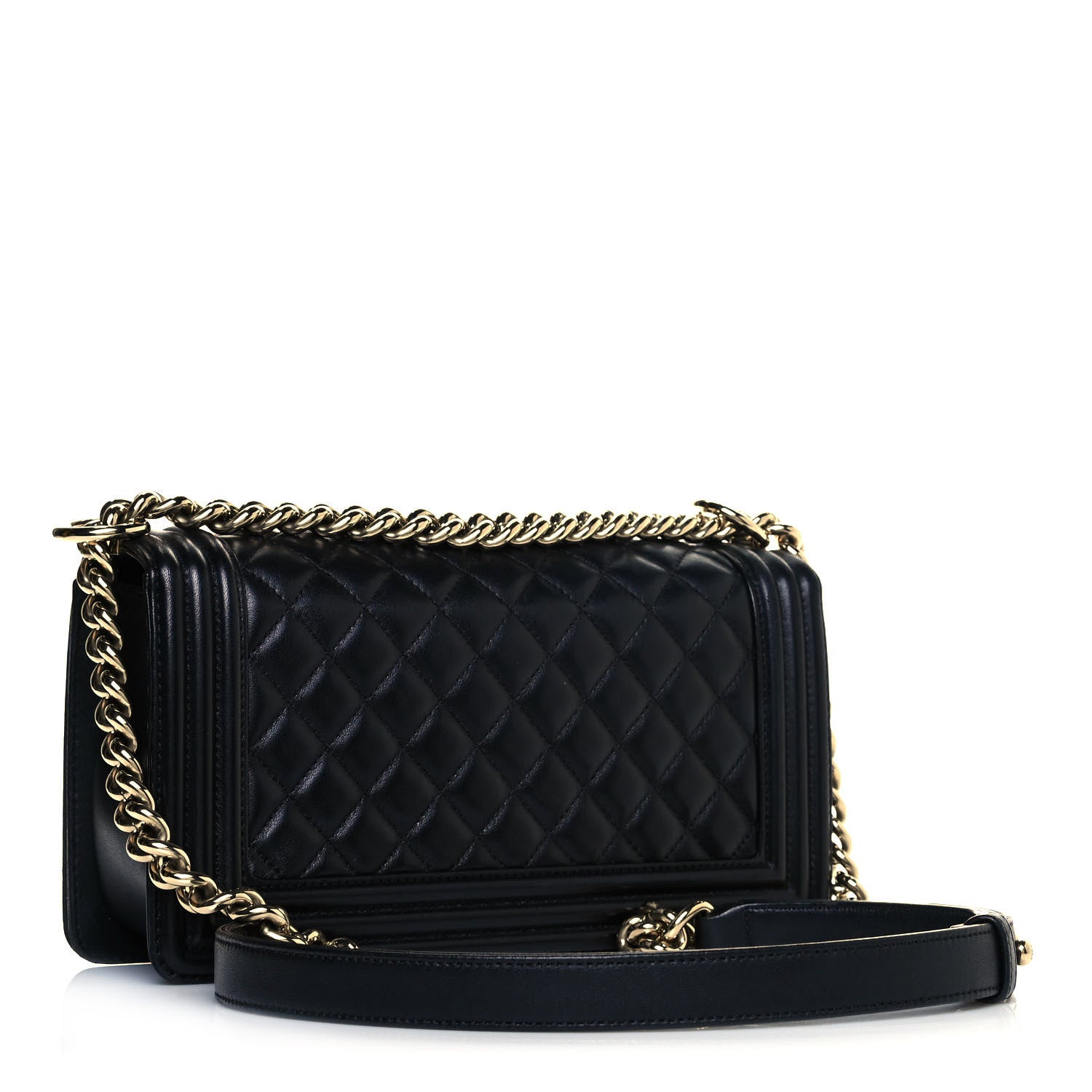 Chanel Lambskin Quilted Medium Boy Flap Black 3 of 15