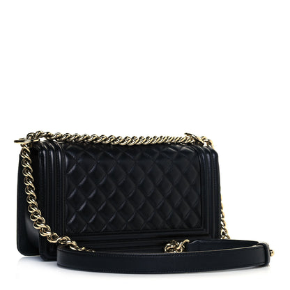 Chanel Lambskin Quilted Medium Boy Flap Black 3 of 15
