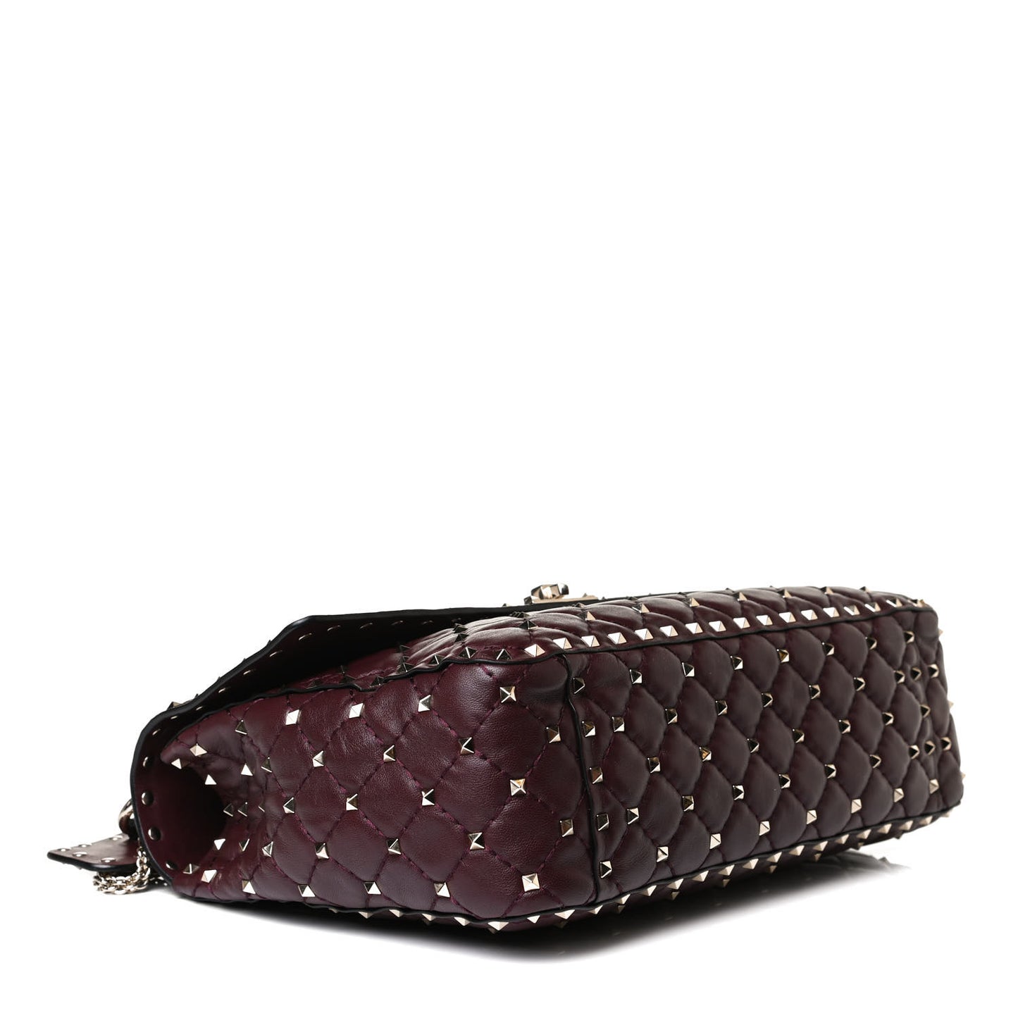 Nappa Large Rockstud Spike Shoulder Bag Rubin