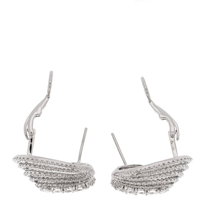 Parker & West by FASHIONPHILE 18K White Gold Diamond 4.36ctw Swirl Earrings 3 of 4