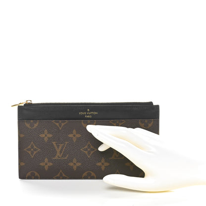 Louis Vuitton Monogram Slim Purse Black 2 of 8