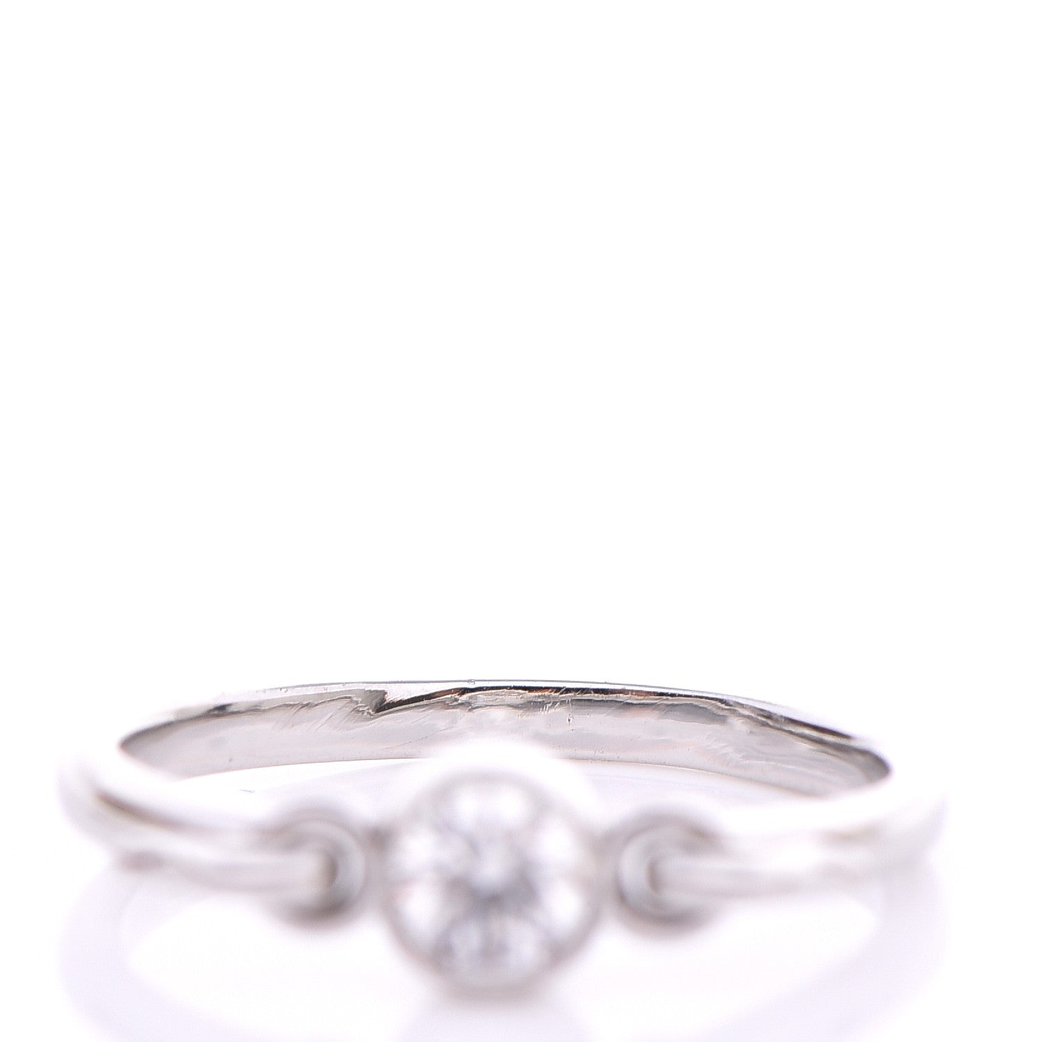 Tiffany Platinum Diamond Elsa Peretti Swan Ring 5.25 3 of 5