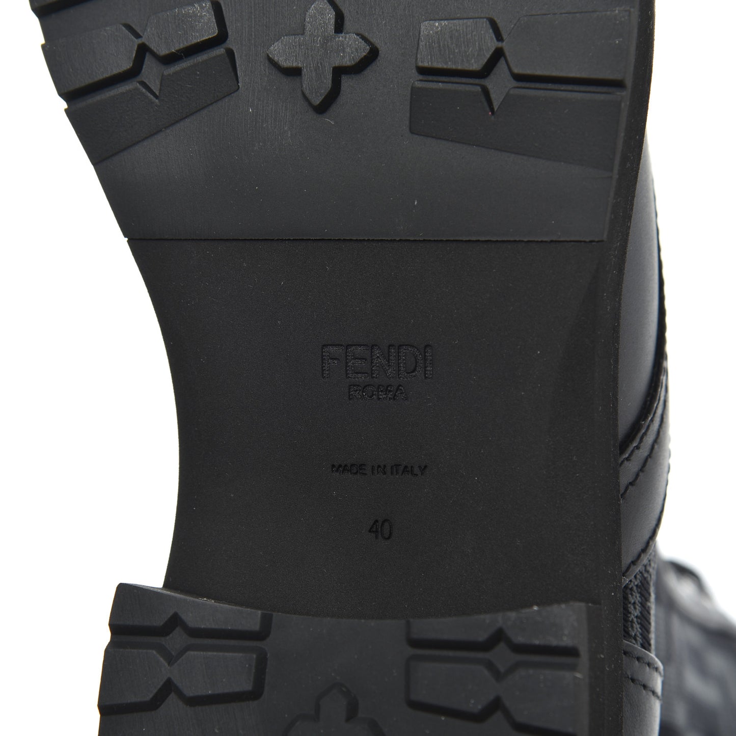 Calfskin Stretch Fabric FF Rockoko Biker Boots 40 Black Charcoal