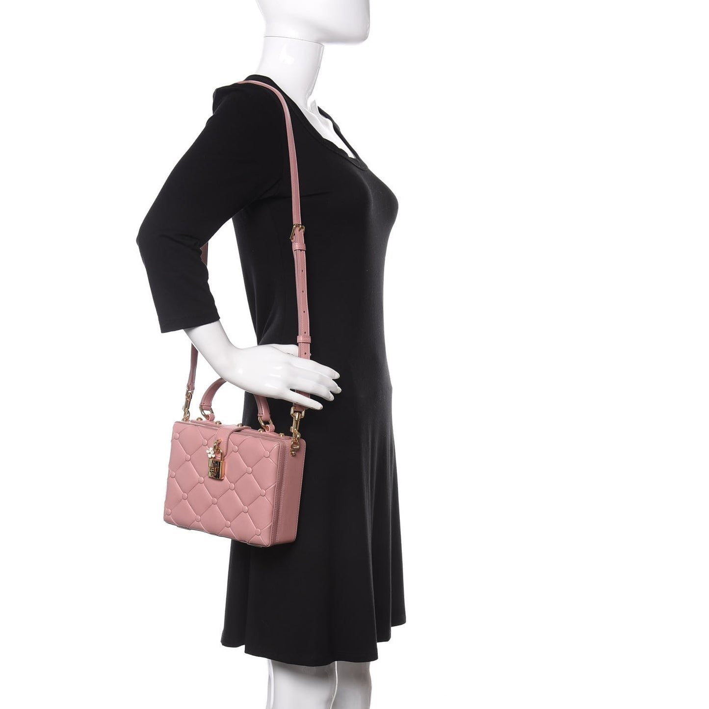 Lambskin Quilted Box Bag Pink