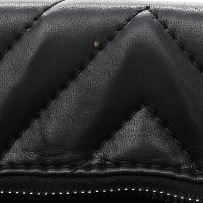 Chanel Lambskin Surpique Chevron Quilted Tote Black 11 of 11