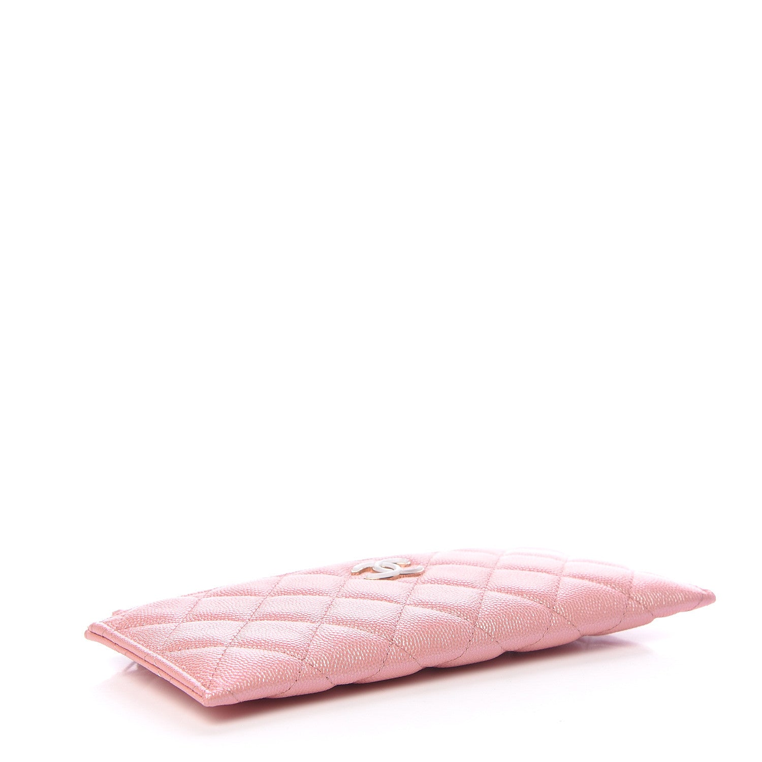 Chanel Iridescent Caviar Quilted Classic Zip Pouch Rose Pink 4 of 8