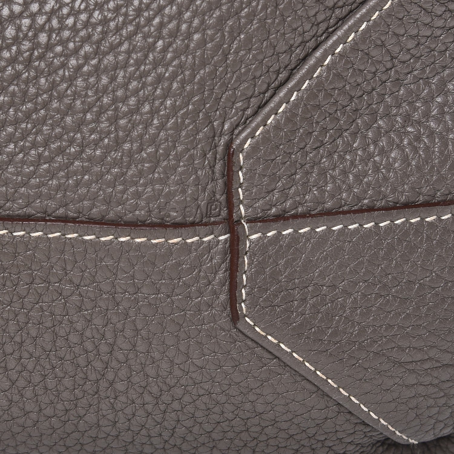 Hermes Taurillon Clemence Double Sens 45 Reversible Tote Etoupe Etain 11 of 11