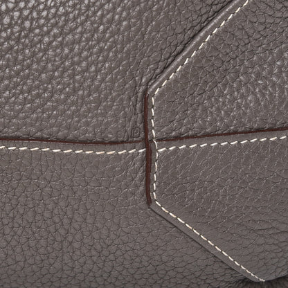 Hermes Taurillon Clemence Double Sens 45 Reversible Tote Etoupe Etain 11 of 11