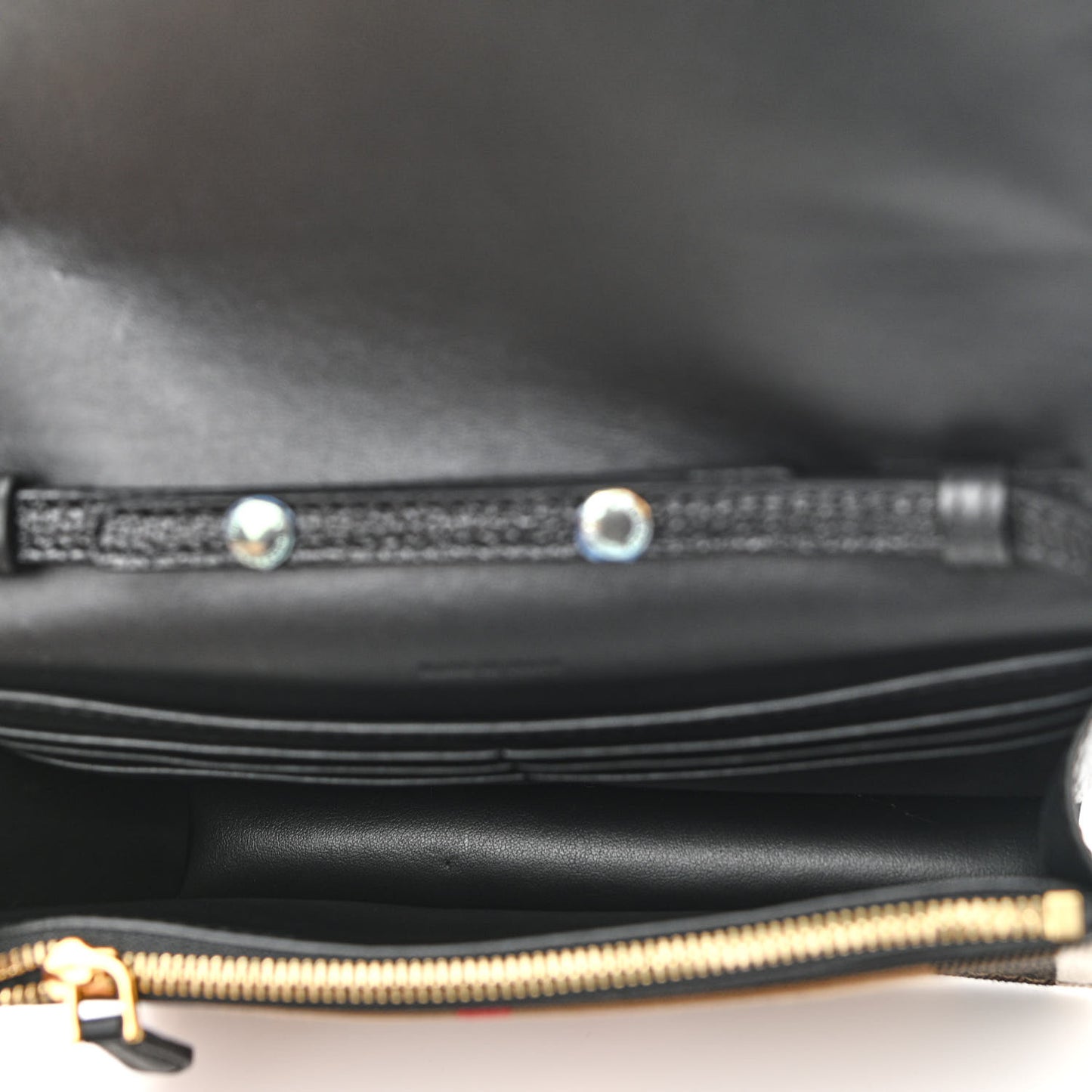 Derby Calfskin House Check Wallet On Chain Black