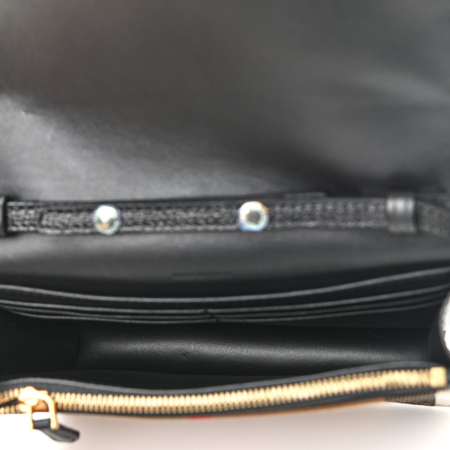 Burberry Derby Calfskin House Check Wallet On Chain Black 5 of 10