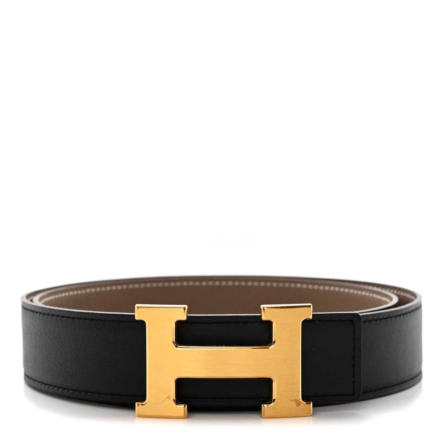 Swift Epsom H Belt 85 85 34 Black Etoupe