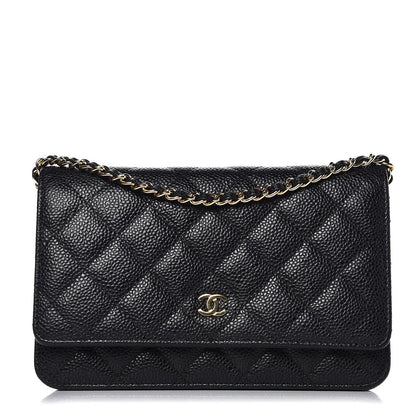 Chanel Caviar Quilted Wallet On Chain WOC Black 1 of 9