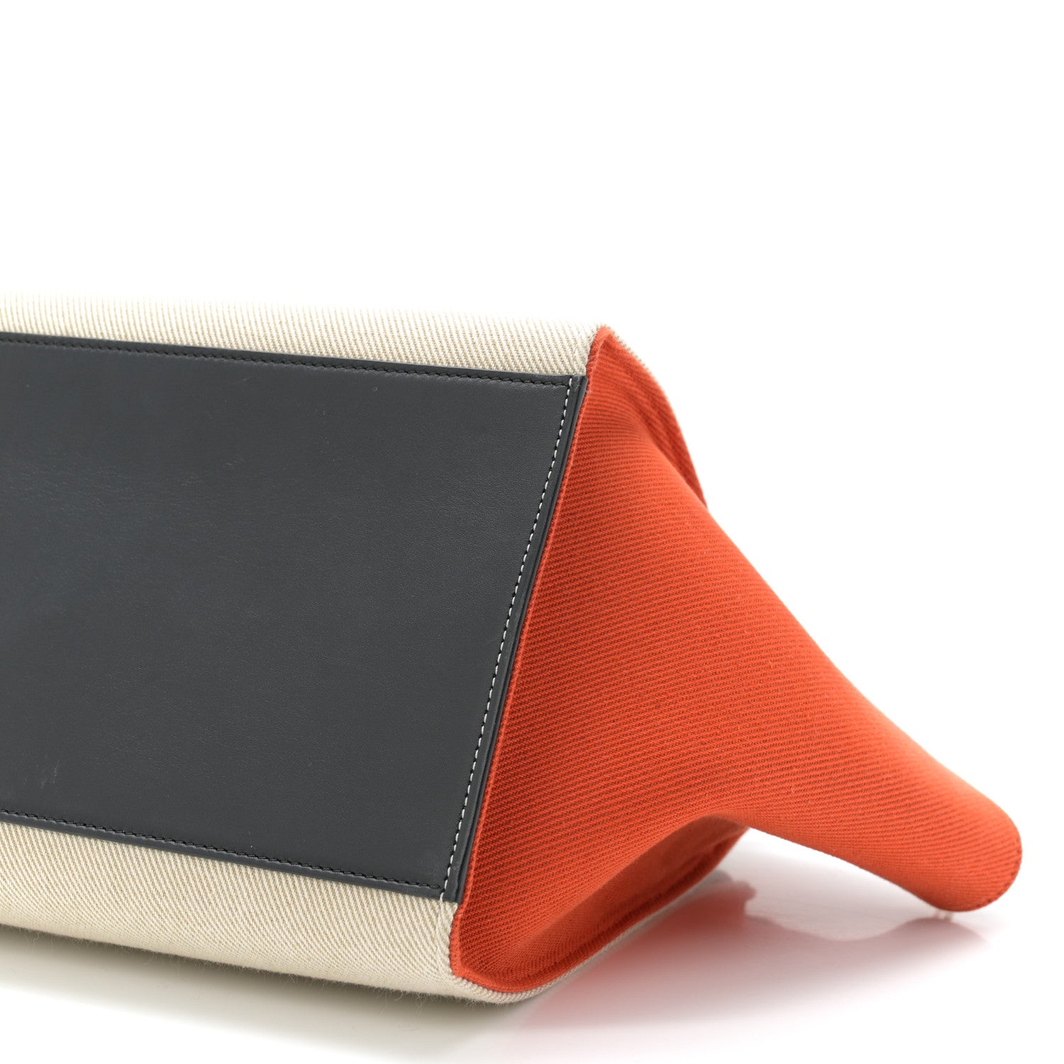 Celine Smooth Calfskin Linen Small Tri-Color Trapeze Orange 9 of 11
