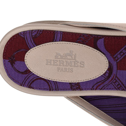 Hermes Goatskin Oz Mules 37 Blanc Poros 7 of 10