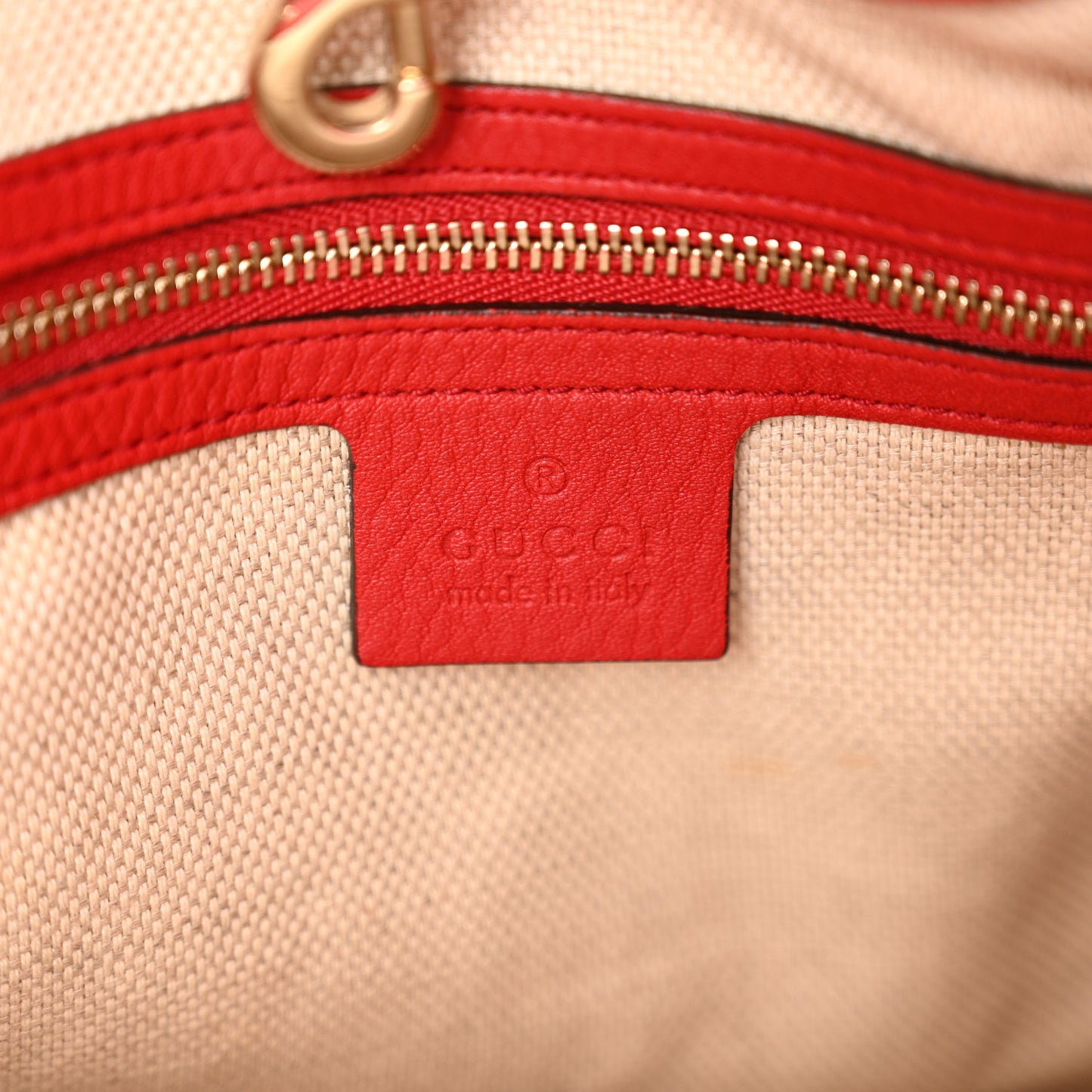Cellarius Calfskin Medium Soho Chain Shoulder Bag Vibrant Red