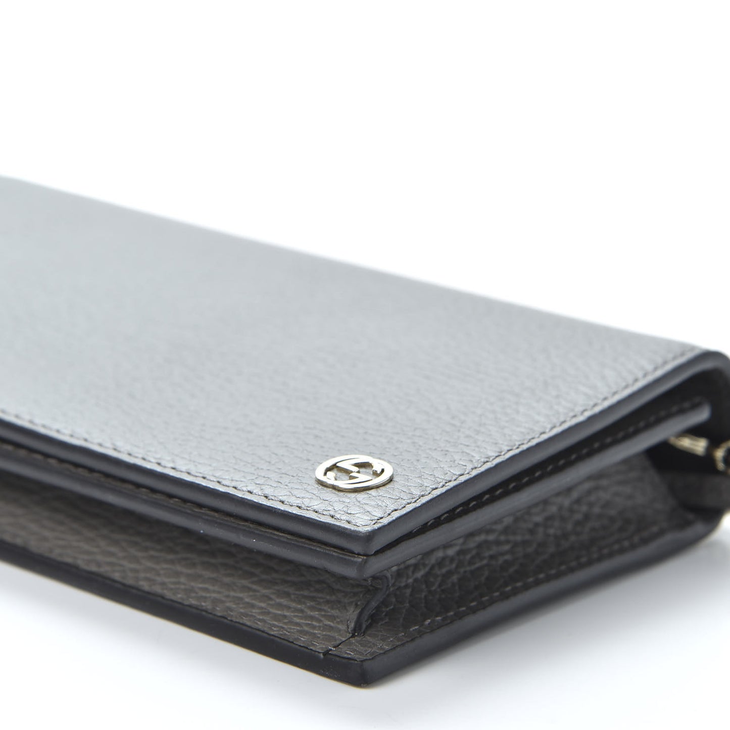 Dollar Calfskin Medium Betty Chain Wallet Loess